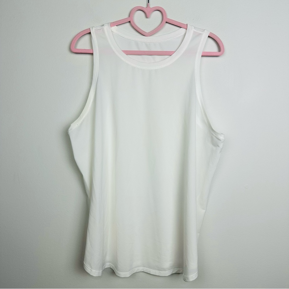 Lululemon High Neck Running and Training Tank Top White Size 14